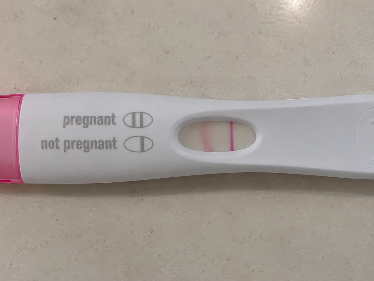 Dye Run on a Pregnancy Test